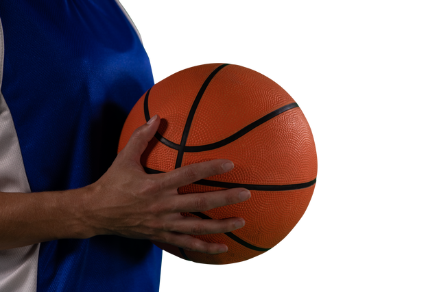 Caucasian Male Basketball Player Holding Basketball on Transparent Background - Download Free Stock Videos Pikwizard.com