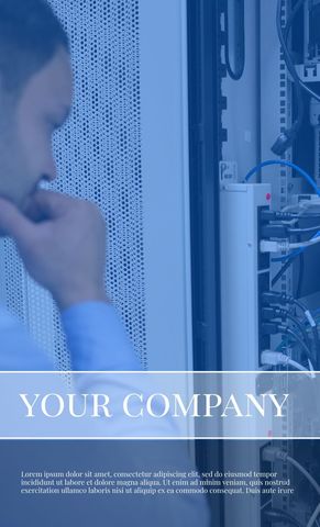 Focused Technician Maintaining Server Hardware in Data Center - Download Free Stock Templates Pikwizard.com