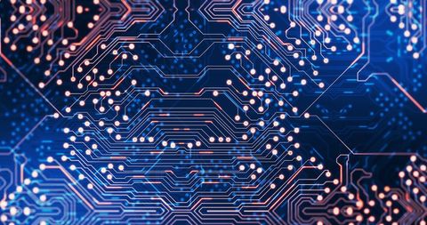 Dynamic Light Trails Over Circuit Board: Data Technology - Download Free Stock Images Pikwizard.com