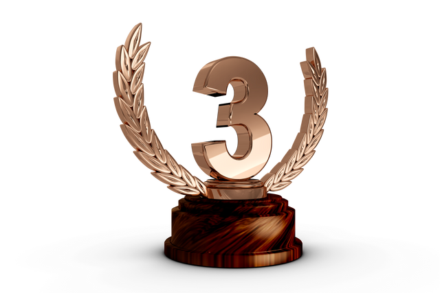 Transparent Third Place Winner Trophy Bronze - Download Free Stock Videos Pikwizard.com