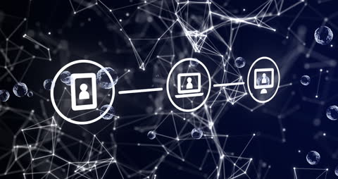 Digital Network Concept with Icons and Connections
