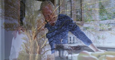 Couple and Nature United in a Moment of Serenity and Introspection