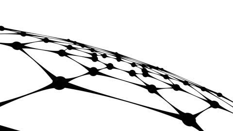 Abstract Network of Connections on White Background
