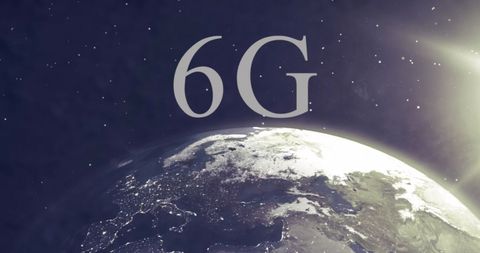 6G Technology Concept with Globe in Space Background - Download Free Stock Images Pikwizard.com