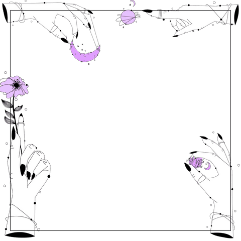 mystical hand drawing with celestial and floral elements on transparent background - Download Free Stock Videos Pikwizard.com