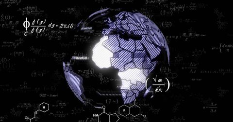 Abstract Globe Displaying Data Processing and Digital Connections - Download Free Stock Images Pikwizard.com