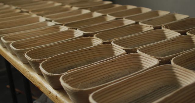 Multiple Empty Bread Baskets Arranged on a Table - Download Free Stock Images Pikwizard.com