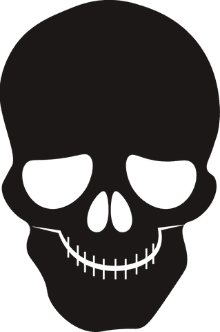 black skull vector on transparent background symbol - Download Free Stock Videos Pikwizard.com