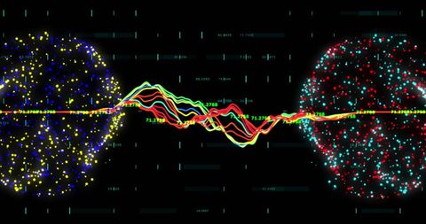 Glowing Data Points Connecting Digital Networks on Dark Background - Download Free Stock Images Pikwizard.com