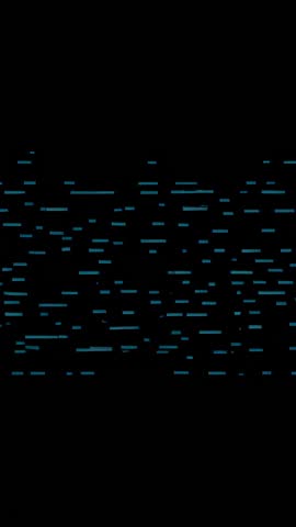 Vertical glitch animation drifting turquoise bars on black screen futuristic interface