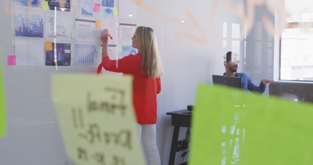 Team Brainstorming Session in Modern Office with Charts on Wall - Download Free Stock Images Pikwizard.com