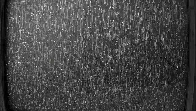 Vintage CRT TV Screen Showing Static Noise
