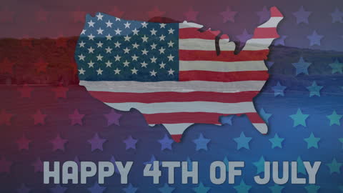 Fourth of July American Flag Animation for Celebration