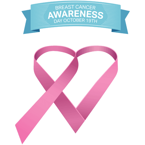 Breast Cancer Awareness Ribbon Heart Design Transparent Background - Download Free Stock Videos Pikwizard.com