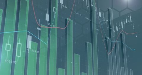 Digital Financial Data Visualization Concept with Chart Overlay - Download Free Stock Images Pikwizard.com