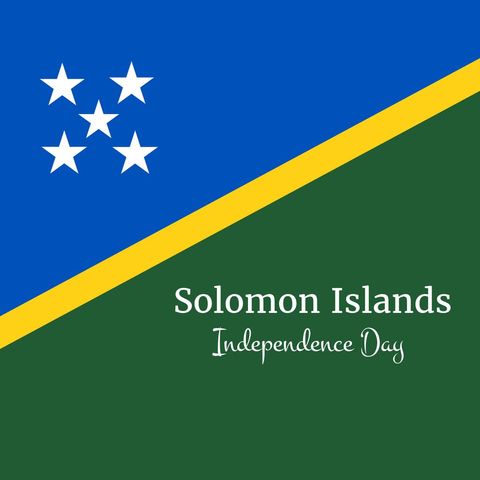 Solomon Islands Independence Day Graphic with Flag - Download Free Stock Templates Pikwizard.com