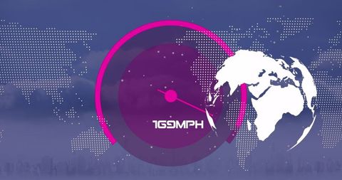 Global Network Speed Concept with Speedometer and Globe - Download Free Stock Images Pikwizard.com
