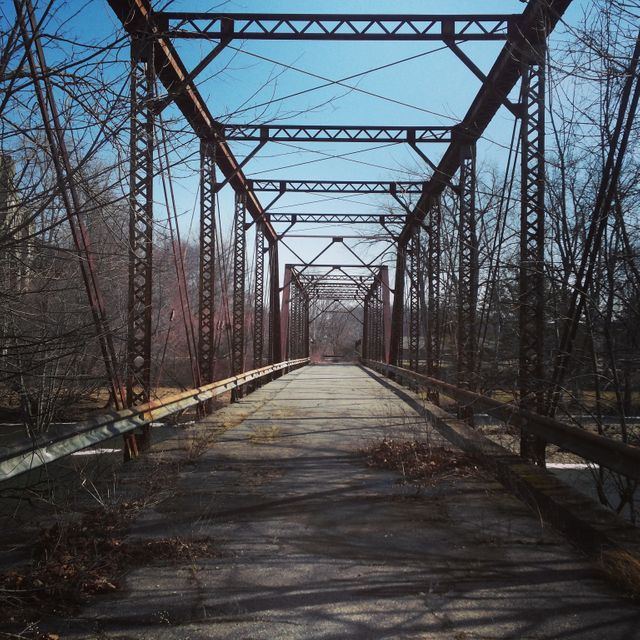 Old Rusty Metal Bridge on a Sunny Day - Download Free Stock Photos Pikwizard.com