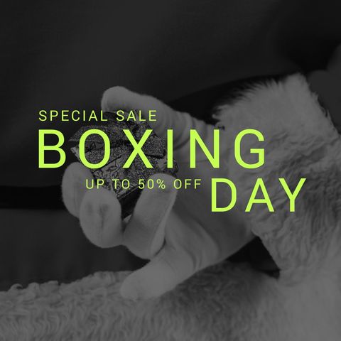 santa claus hand holding gift box on boxing day promotion - Download Free Stock Templates Pikwizard.com