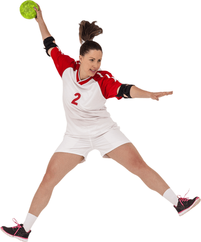 female handball player throwing in dynamic form, transparent background - Download Free Stock Videos Pikwizard.com