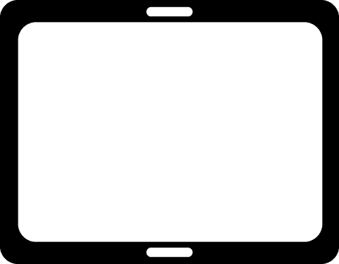 Digital tablet icon transparent on black background design