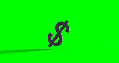 Falling Dollar Sign on Green Background Symbolizes Economic Dynamics - Download Free Stock Images Pikwizard.com