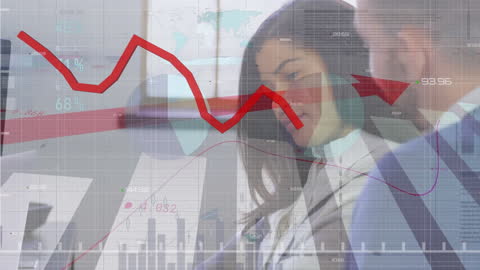 Animated Data Visualization Overlay Financial Analysts
