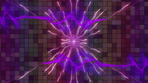 Abstract Purple Data Transfer Concept with Digital Mosaic