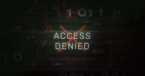 Access Denied Message on Digital Interface Screen - Download Free Stock Images Pikwizard.com