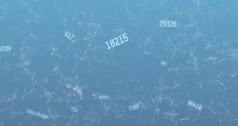 Abstract Network of Numbers and Data Connections