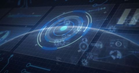 Innovative Digital Interface with Data Scanning Elements - Download Free Stock Images Pikwizard.com