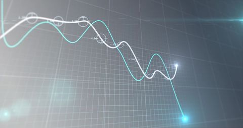 Financial Data Visualization with Dynamic Graph Lines - Download Free Stock Images Pikwizard.com
