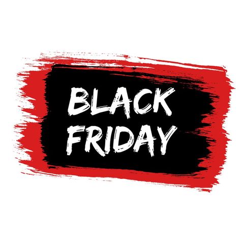 bold black friday text with red and black brushstroke design - Download Free Stock Templates Pikwizard.com