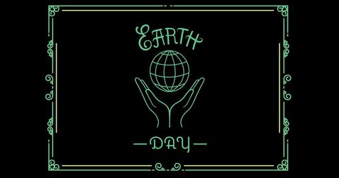 Earth Day Celebration with Hands and Globe Illustration