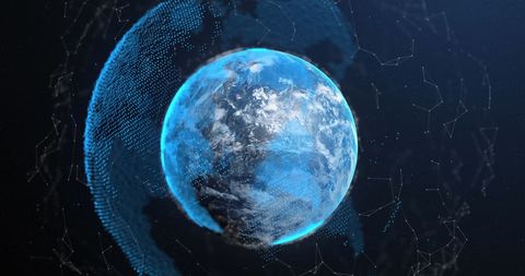 Earth Enveloped by Digital Network Connections - Download Free Stock Images Pikwizard.com