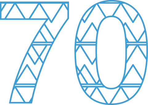 Transparent Blue Number 70 with Geometric Pattern Design - Download Free Stock Videos Pikwizard.com