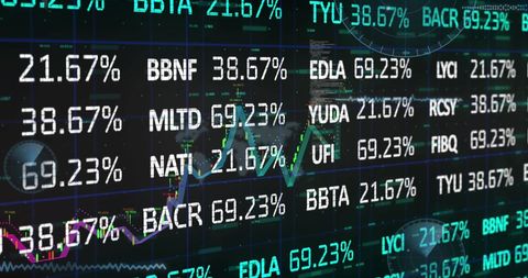 dynamic financial data display with percentage metrics - Download Free Stock Images Pikwizard.com
