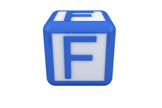 3D Blue Letter F Cube on Transparent Background - Download Free Stock Videos Pikwizard.com