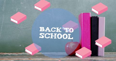 back to school concept with books and blackboard design - Download Free Stock Images Pikwizard.com
