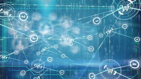Digital Data Network and Analysis Visualization