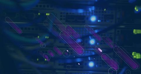 abstract data transfer concept over server rack - Download Free Stock Images Pikwizard.com