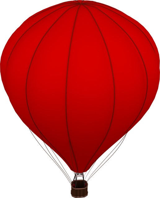 Aerial View of Red Transparent Hot Air Balloon with Basket - Download Free Stock Videos Pikwizard.com