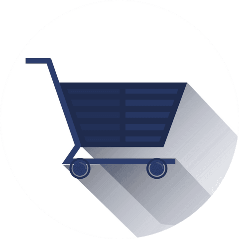 transparent shopping cart icon with long shadow - Download Free Stock Videos Pikwizard.com