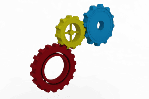 colorful transparent gears interlocking in collaboration - Download Free Stock Videos Pikwizard.com