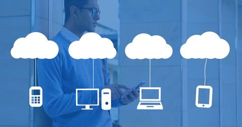 Global Cloud Computing Technology Concept with Devices - Download Free Stock Images Pikwizard.com
