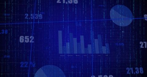 Data Visualization Digital Interface with Bar Chart Analytics