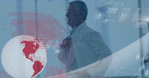 Global Healthcare Networking and Data Analysis Concept