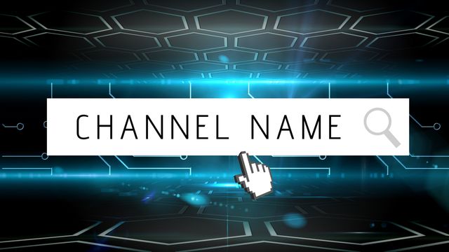 Futuristic Channel Name Template for Tech, Gaming, and Education - Download Free Stock Templates Pikwizard.com