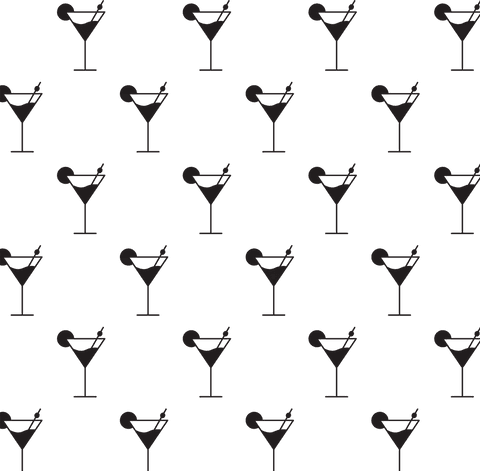 Seamless Black Cocktail Pattern on Transparent Background - Download Free Stock Videos Pikwizard.com