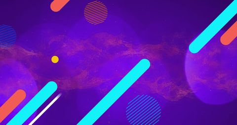 Vibrant Geometric Abstract on a Blue Background - Download Free Stock Images Pikwizard.com